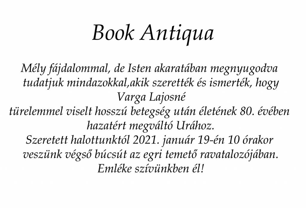Book Antiqua